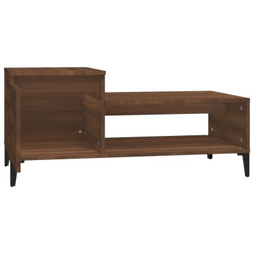 vidaXL Τραπεζάκι Σαλονιού Καφέ Δρυς 100x50x45cm Επεξεργασμ. Ξύλο 1 τεμ.
