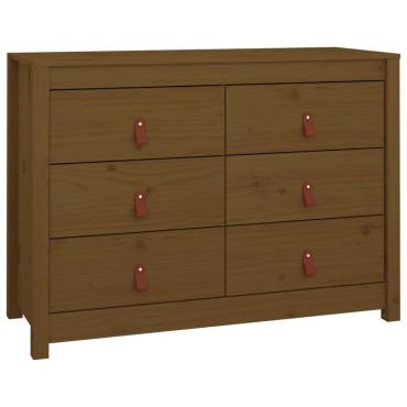 vidaXL Βοηθητικό Ντουλάπι Καφέ Μελί 100x40x72cmαπό Μασίφ Ξύλο Πεύκου 1 τεμ.