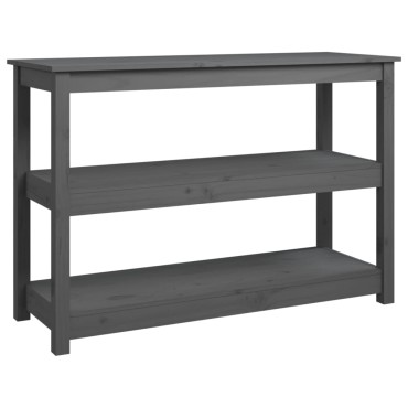 vidaXL Τραπέζι Κονσόλα Γκρι 110x40x74cm από Μασίφ Ξύλο Πεύκου 1 τεμ.