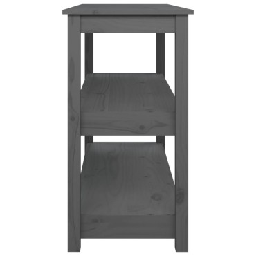 vidaXL Τραπέζι Κονσόλα Γκρι 110x40x74cm από Μασίφ Ξύλο Πεύκου 1 τεμ.