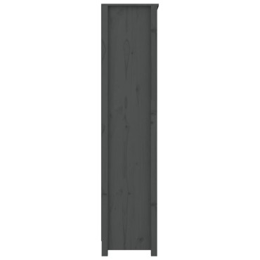 vidaXL Βιβλιοθήκη Γκρι 80x35x154cm από Μασίφ Ξύλο Πεύκου 1 τεμ.