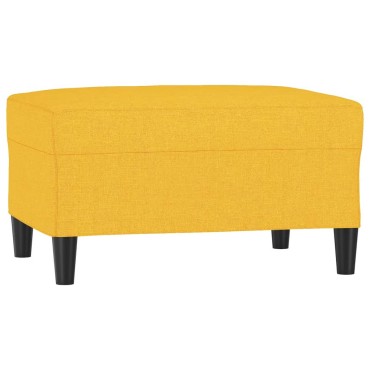 vidaXL Υποπόδιο Ανοιχτό Κίτρινο 70x55x41cm Υφασμάτινο 1 τεμ.