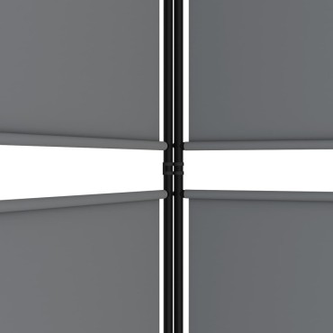vidaXL Διαχωριστικό Δωματίου με 3 Πάνελ Ανθρακί 150x200cm από Ύφασμα 1 τεμ.
