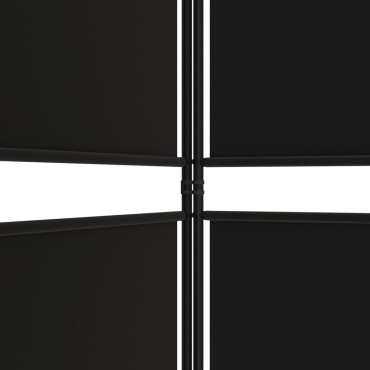 vidaXL Διαχωριστικό Δωματίου με 6 Πάνελ Μαύρο 300x200cm από Ύφασμα 1 τεμ.