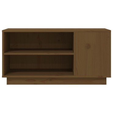 vidaXL Έπιπλο Τηλεόρασης Καφέ Μελί 80x35x40,5cm από Μασίφ Ξύλο Πεύκου