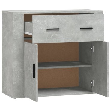 vidaXL Ντουλάπι Γκρι Σκυροδέματος 80x33x70cm Επεξεργασμένο Ξύλο 1 τεμ.