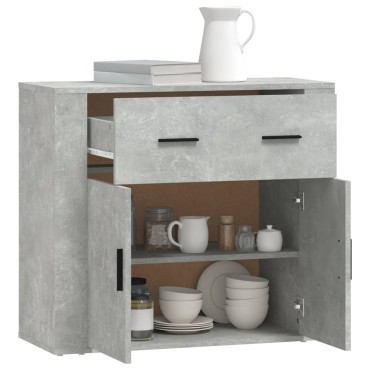 vidaXL Ντουλάπι Γκρι Σκυροδέματος 80x33x70cm Επεξεργασμένο Ξύλο 1 τεμ.