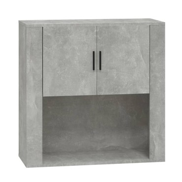 vidaXL Ντουλάπι Τοίχου Γκρι Σκυρ. 80x33x80cm Επεξεργασμένο Ξύλο 1 τεμ.