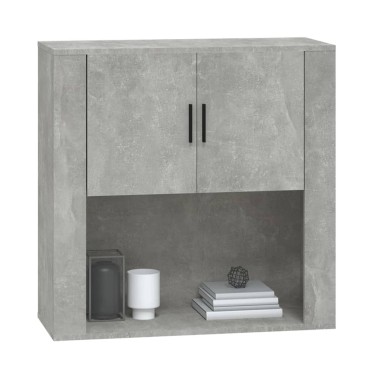 vidaXL Ντουλάπι Τοίχου Γκρι Σκυρ. 80x33x80cm Επεξεργασμένο Ξύλο 1 τεμ.