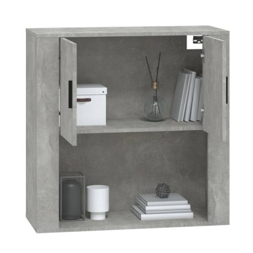 vidaXL Ντουλάπι Τοίχου Γκρι Σκυρ. 80x33x80cm Επεξεργασμένο Ξύλο 1 τεμ.