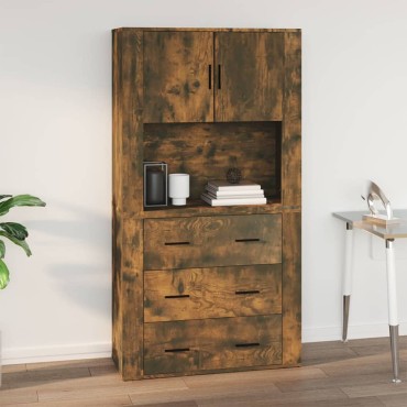 vidaXL Ντουλάπι Τοίχου Καπνιστή Δρυς 80x33x80cm Επεξεργασμένο Ξύλο 1 τεμ.