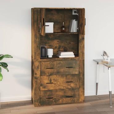 vidaXL Ντουλάπι Τοίχου Καπνιστή Δρυς 80x33x80cm Επεξεργασμένο Ξύλο 1 τεμ.