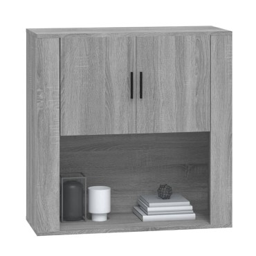 vidaXL Ντουλάπι Τοίχου Γκρι Sonoma 80x33x80cm Επεξεργασμένο Ξύλο 1 τεμ.