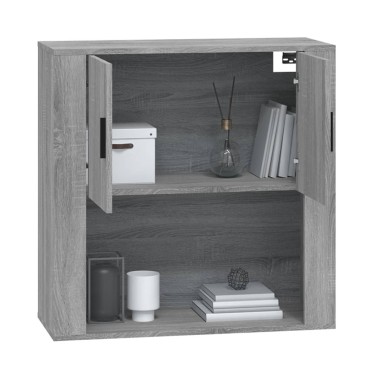 vidaXL Ντουλάπι Τοίχου Γκρι Sonoma 80x33x80cm Επεξεργασμένο Ξύλο 1 τεμ.