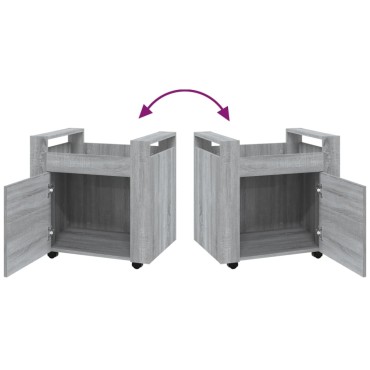 vidaXL Γραφείο Τρόλεϊ Sonoma Γκρι 60x45x60cm από Επεξεργασμένο Ξύλο