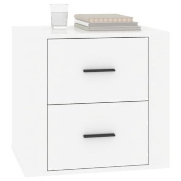 vidaXL Κομοδίνα Γυαλιστερό Λευκό 50x39x47cm 1 τεμ.