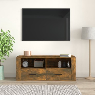 vidaXL Έπιπλο Τηλεόρασης Καπνιστή Δρυς 100x35x40cm Επεξ. Ξύλο