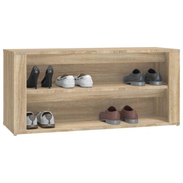 vidaXL Παπουτσοθήκη Sonoma Δρυς 100x35x45cm Επεξεργασμένο Ξύλο