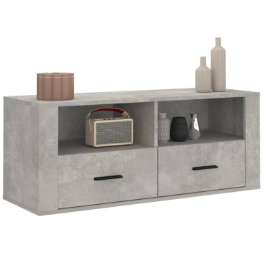 vidaXL Έπιπλο Τηλεόρασης Γκρι Σκυρ. 100x35x40cm Επεξ. Ξύλο