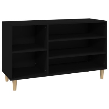 vidaXL Παπουτσοθήκη Μαύρο 102x36x60cm από Επεξεργασμένο Ξύλο