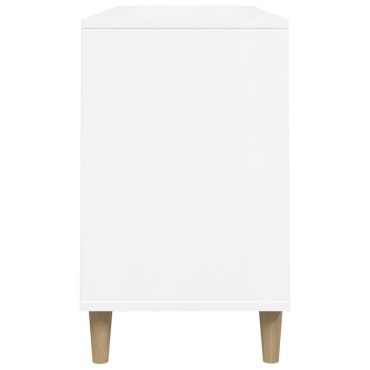 vidaXL Παπουτσοθήκη Γυαλιστερό Λευκό 102x36x60cm Επεξεργασμένο Ξύλο