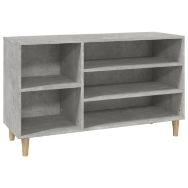 vidaXL Παπουτσοθήκη Γκρι Σκυροδέματος 102x36x60cm Επεξεργασμένο Ξύλο