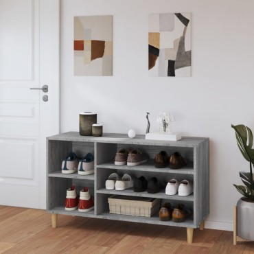 vidaXL Παπουτσοθήκη Γκρι Sonoma 102x36x60cm από Επεξεργασμένο Ξύλο