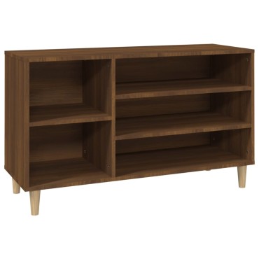 vidaXL Παπουτσοθήκη Καφέ Δρυς 102x36x60cm από Επεξεργασμένο Ξύλο