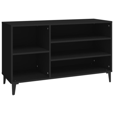 vidaXL Παπουτσοθήκη Μαύρο 102x36x60cm από Επεξεργασμένο Ξύλο