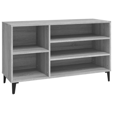 vidaXL Παπουτσοθήκη Γκρι Sonoma 102x36x60cm από Επεξεργασμένο Ξύλο