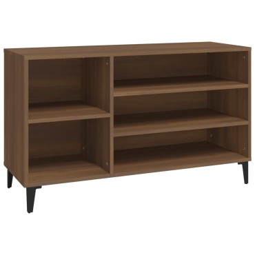 vidaXL Παπουτσοθήκη Καφέ Δρυς 102x36x60cm από Επεξεργασμένο Ξύλο