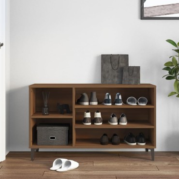 vidaXL Παπουτσοθήκη Καφέ Δρυς 102x36x60cm από Επεξεργασμένο Ξύλο