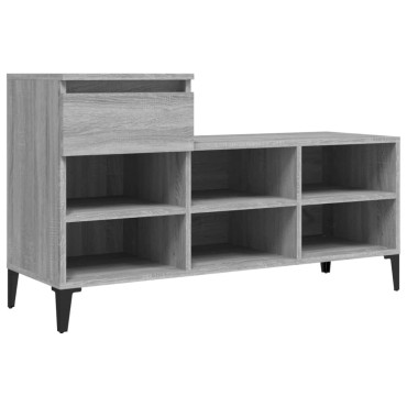 vidaXL Παπουτσοθήκη Γκρι Sonoma 102x36x60cm από Επεξεργασμένο Ξύλο