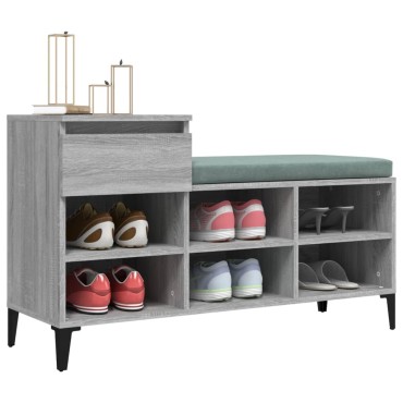 vidaXL Παπουτσοθήκη Γκρι Sonoma 102x36x60cm από Επεξεργασμένο Ξύλο