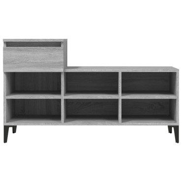 vidaXL Παπουτσοθήκη Γκρι Sonoma 102x36x60cm από Επεξεργασμένο Ξύλο