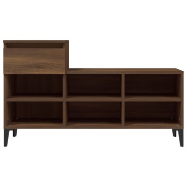 vidaXL Παπουτσοθήκη Καφέ Δρυς 102x36x60cm από Επεξεργασμένο Ξύλο