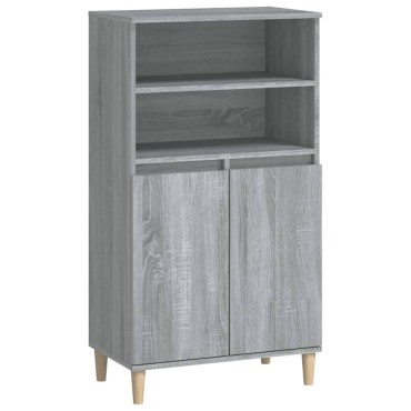 vidaXL Ντουλάπι Γκρι Sonoma 60x36x110cm από Επεξεργασμένο Ξύλο 1 τεμ.