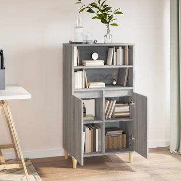 vidaXL Ντουλάπι Γκρι Sonoma 60x36x110cm από Επεξεργασμένο Ξύλο 1 τεμ.