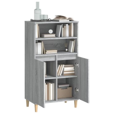 vidaXL Ντουλάπι Γκρι Sonoma 60x36x110cm από Επεξεργασμένο Ξύλο 1 τεμ.