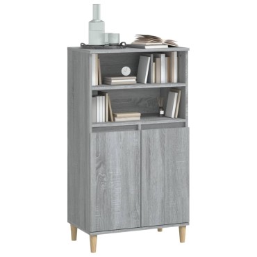 vidaXL Ντουλάπι Γκρι Sonoma 60x36x110cm από Επεξεργασμένο Ξύλο 1 τεμ.