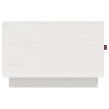 vidaXL Τραπεζάκι Σαλονιού Λευκό 60x53x35cm από Μασίφ Ξύλο Πεύκου 1 τεμ.