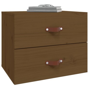 vidaXL Κομοδίνo Επιτοίχιo Καφέ Μελί 50x36x40cm