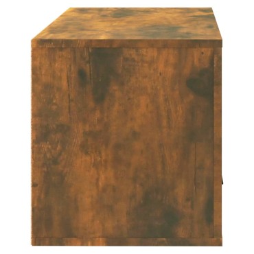 vidaXL Παπουτσοθήκη Επιτοίχια Καπν. Δρυς 70x35x38cm Μασίφ Ξύλο Πεύκου