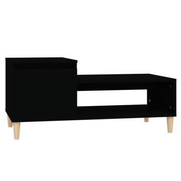 vidaXL Τραπεζάκι Σαλονιού Μαύρο 100x50x45cm Επεξεργασμένο Ξύλο 1 τεμ.