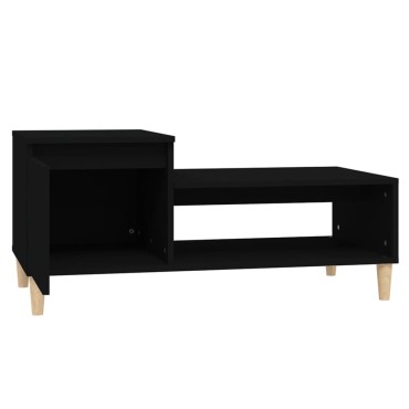 vidaXL Τραπεζάκι Σαλονιού Μαύρο 100x50x45cm Επεξεργασμένο Ξύλο 1 τεμ.