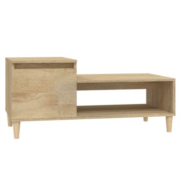 vidaXL Τραπεζάκι Σαλονιού Sonoma Δρυς 100x50x45cm Επεξεργασμένο Ξύλο 1 τεμ.