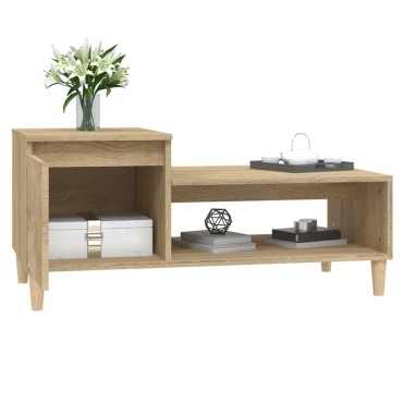 vidaXL Τραπεζάκι Σαλονιού Sonoma Δρυς 100x50x45cm Επεξεργασμένο Ξύλο 1 τεμ.