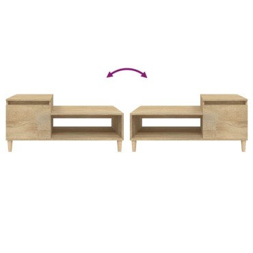 vidaXL Τραπεζάκι Σαλονιού Sonoma Δρυς 100x50x45cm Επεξεργασμένο Ξύλο 1 τεμ.
