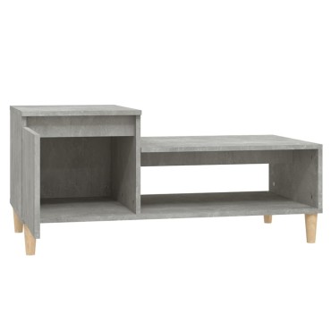 vidaXL Τραπεζάκι Σαλονιού Γκρι Σκυρ. 100x50x45cm Επεξεργασμένο Ξύλο 1 τεμ.