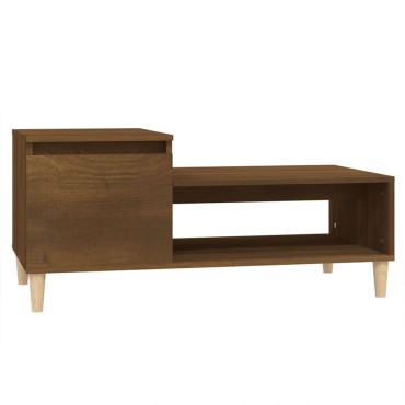 vidaXL Τραπεζάκι Σαλονιού Καφέ Δρυς 100x50x45cm Επεξεργασμ. Ξύλο 1 τεμ.